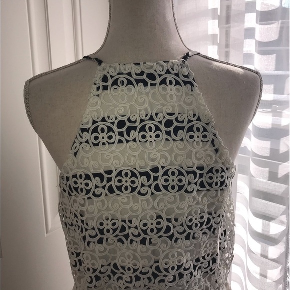 Adelyn Rae Lace Striped Dress - Picture 2 of 4